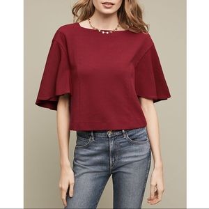 Anthropologie Burgundy Blouse